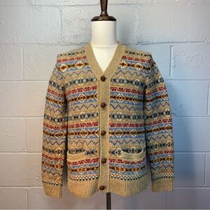 Vintage Polo Ralph Lauren Wool Cardigan Hand Knit Men's Small/ Women's Medium